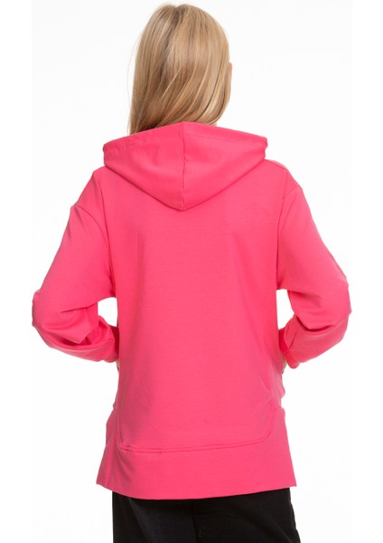 Kız Çocuk Kalp Baskılı Sweatshirt Hoodie PX161.3