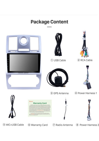 Chrysler C300 2005-2007 Multimedya Navigasyon Usb Kamera Carplayer 6 Ram modelleri
