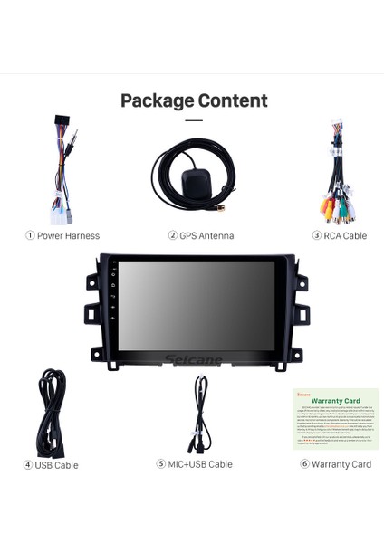 Nıssan Navara 2018+ Multimedya Navigasyon USB Kamera Carplayer 4 Ram