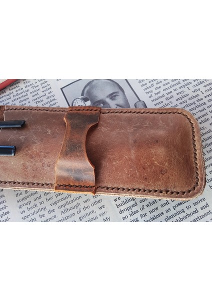 Hakiki Deri El Emeği Özel Kalemleriniz Için Kalemlik Kalem Kutu 27 x 6 cm 25R25 fırsatları