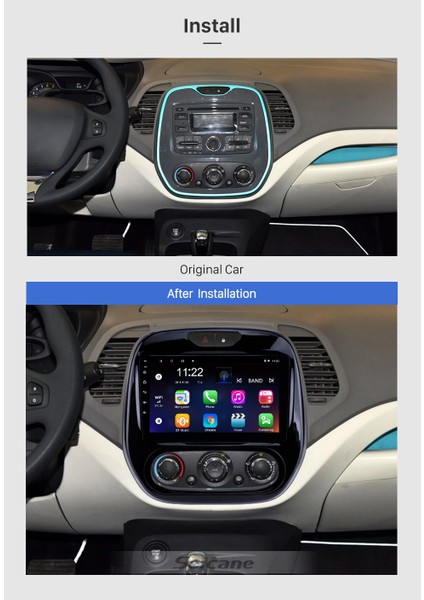 Renault Captur M-A/C 2015+ Multimedya Navigasyon Usb Kamera Carplayer 6 Ram