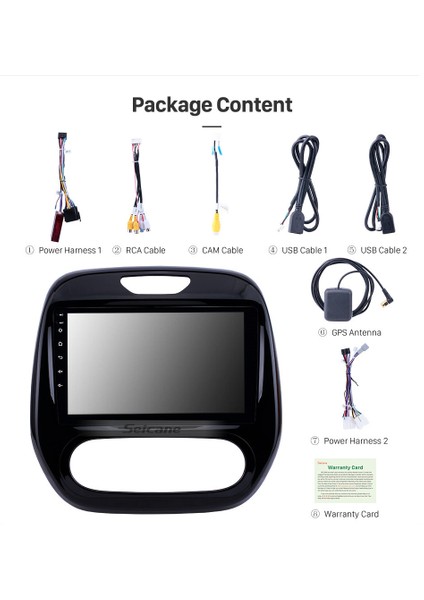 Renault Captur M-A/C 2015+ Multimedya Navigasyon Usb Kamera Carplayer 6 Ram