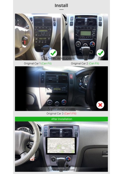 Hyundaı Tucson 2006-2013 Multimedya Navigasyon Usb Kamera Carplayer 6 Ram fiyatları