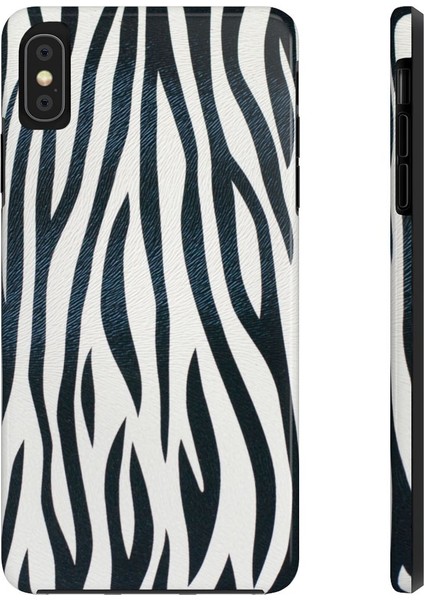 iPhone Xs Max Uyumlu Zebra Desenli Telefon Kılıfı | Yumuşak Dokulu & Şık Tasarım