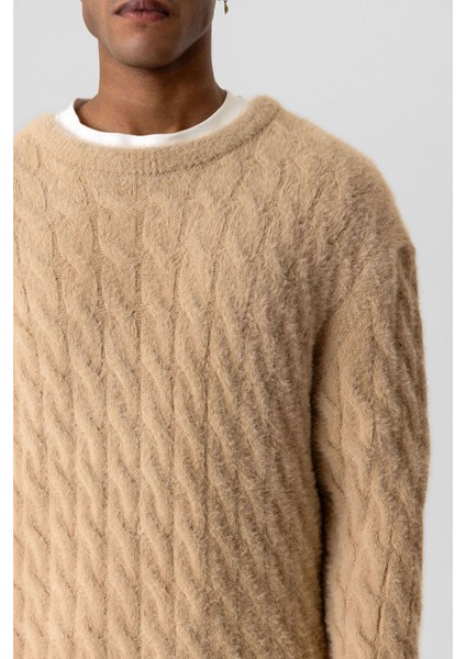 Oversıze Triko Kazak Bej indirimleri