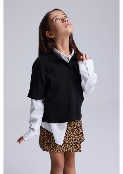 (Kids Girl) Çizgili Fitilli Polo fiyatları
