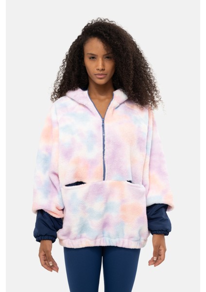 Oversize Peluş Welsoft Yarım Fermuarlı Kadın Sweatshirt fiyatları