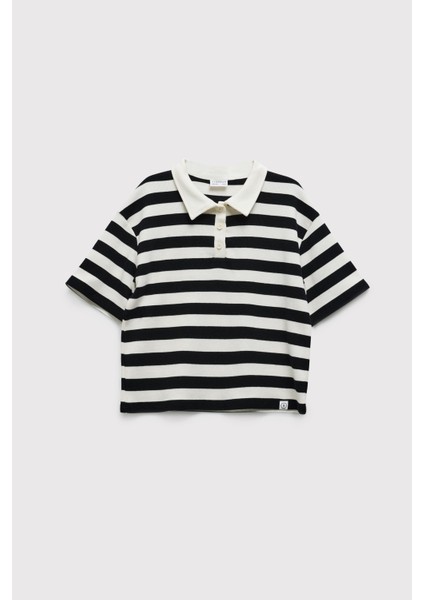 (Kids Girl) Çizgili Fitilli Polo fırsatları