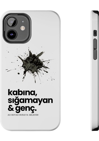 iPhone 12 Uyumlu "Kabına Sığamayan Genç" Temalı Telefon Kılıfı | Yumuşak Dokulu & Dinamik Tasarım