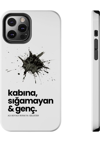 iPhone 12 Pro Uyumlu "Kabına Sığamayan Genç" Temalı Telefon Kılıfı | Yumuşak Dokulu & Dinamik Tasarım