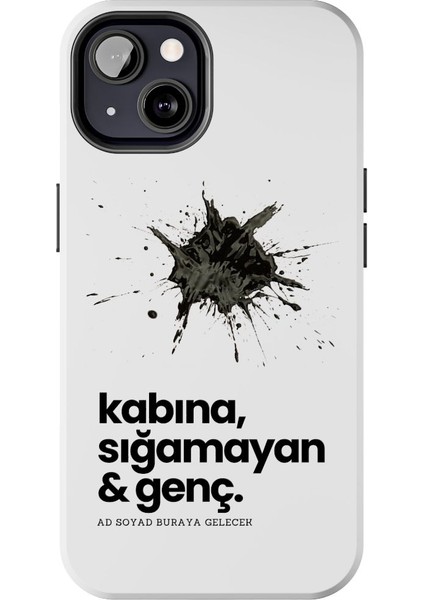 iPhone 13 Uyumlu "Kabına Sığamayan Genç" Temalı Telefon Kılıfı | Yumuşak Dokulu & Dinamik Tasarım