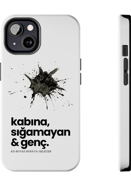 iPhone 13 Uyumlu "Kabına Sığamayan Genç" Temalı Telefon Kılıfı | Yumuşak Dokulu & Dinamik Tasarım