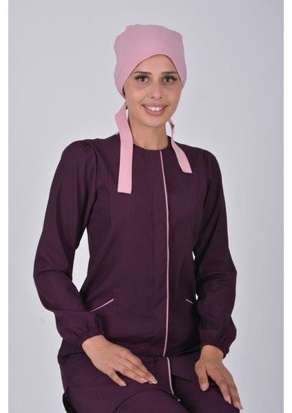 Patlıcan Moru Soft Likra Tesettür Üniforma Takım fırsatları