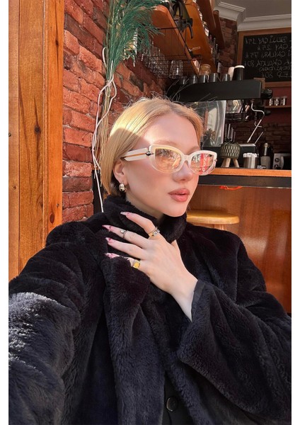 Nodrol Kadın Cat-Eye Güneş Gözlüğü Krem fiyatları