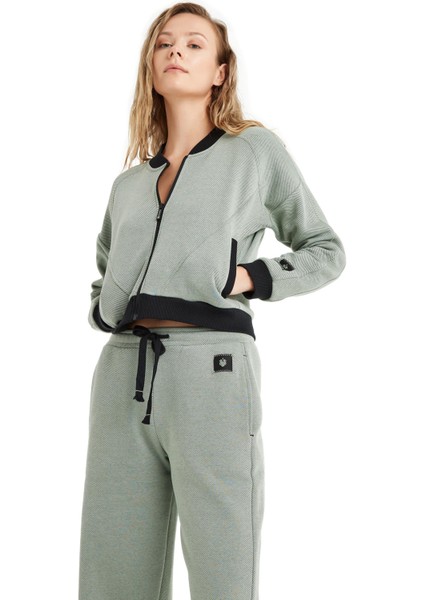 Kadın Yeşil Tek Sweatshirt 60480