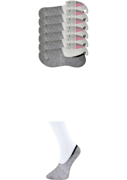 Gri Kadın Babet Çorap 6 Çift