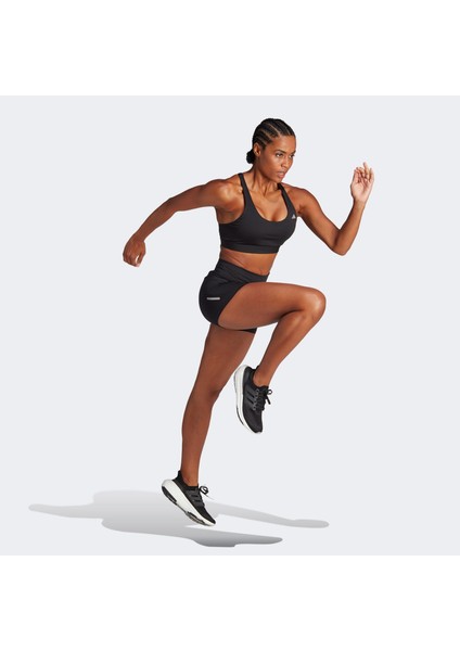 Ultimate Kadın Siyah Kısa Koşu Taytı.-