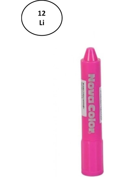 Nova Color NC-207 Pembe Yüz Boyası 12'li