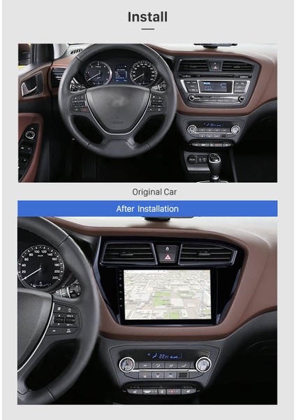 Hyundaı I20 2015-2017 Multimedya Navigasyon Usb Kamera Carplayer 4 Ram