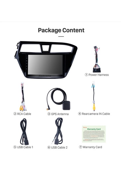 Hyundaı I20 2015-2017 Multimedya Navigasyon Usb Kamera Carplayer 4 Ram