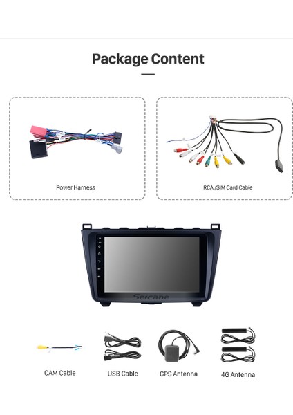 Mazda 6 2003-2013 Multimedya Navigasyon Usb Kamera Carplayer