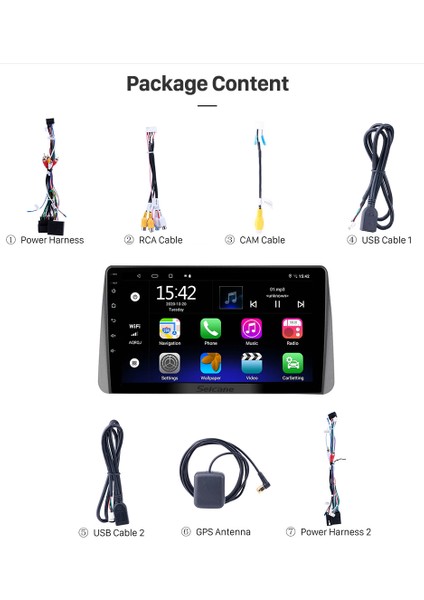 Fıat Egea 2016-2020 Multimedya Navigasyon USB Kamera Carplayer 4 Ram