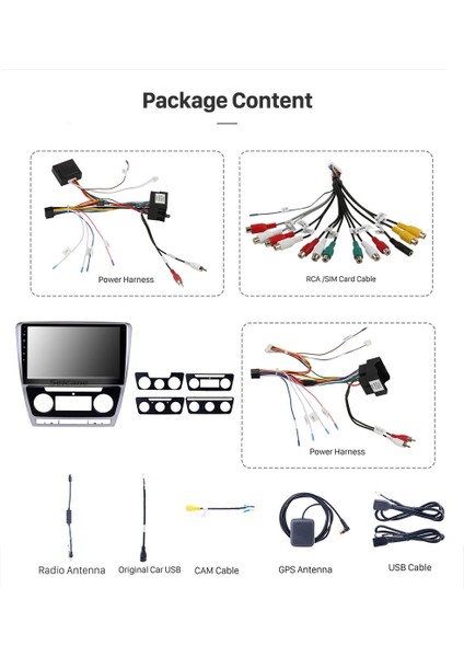 Skoda Octavıa 2007-2014 Multimedya Navigasyon USB Kamera Carplayer