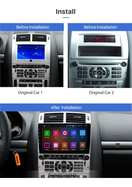 Peugeot 407 2004-2008 Multimedya Navigasyon Usb Kamera Carplayer 4 Ram