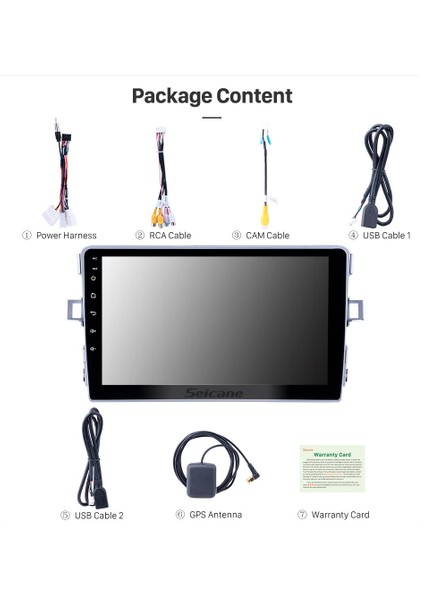 Toyota Verso 2009-2018 Multimedya Navigasyon Usb Kamera Carplayer 4 Ram