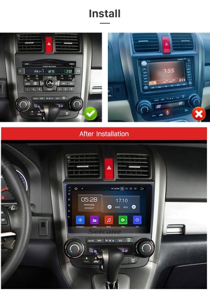 Honda Crv 2006-2012 Multimedya Navigasyon USB Kamera Carplayer 4 Ram