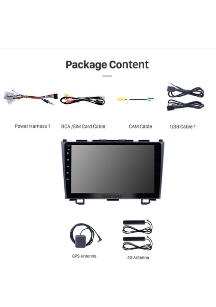Honda Crv 2006-2012 Multimedya Navigasyon USB Kamera Carplayer 4 Ram