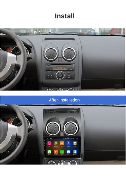 Nıssan Qashqaı 2008-2014 Multimedya Navigasyon Usb Kamera Carplayer 4 Ram