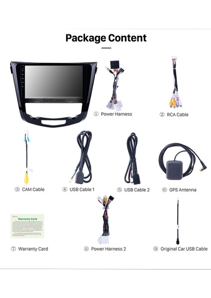 Nıssan Qashqaı Dıgıtal A/c 2014+ Multimedya Navigasyon USB Kamera Carplayer