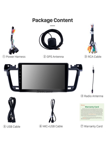 Peugeot 508 2011-2017 Multimedya Navigasyon USB Kamera Carplayer 4 Ram