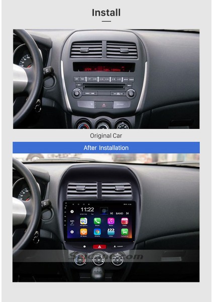 Mıtsubıshı Asx 2010+ Multimedya Navigasyon Usb Kamera Carplayer 4 Ram