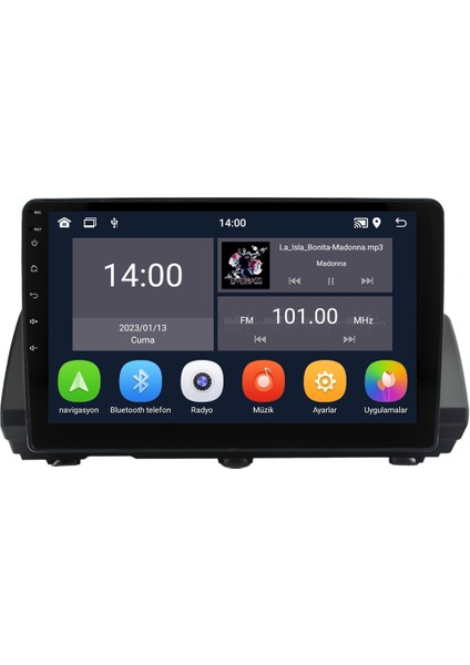 Dacıa Sandero 2021+ Multimedya Navigasyon Usb Kamera Carplayer 6 Ram