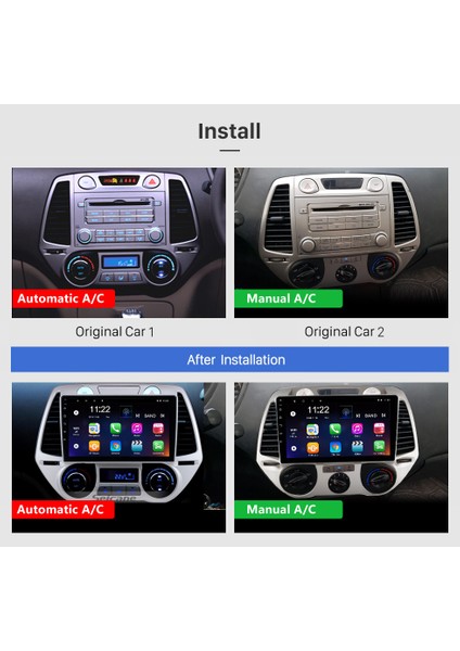 Hyundaı I20 2008-2014 Multimedya Navigasyon USB Kamera Carplayer