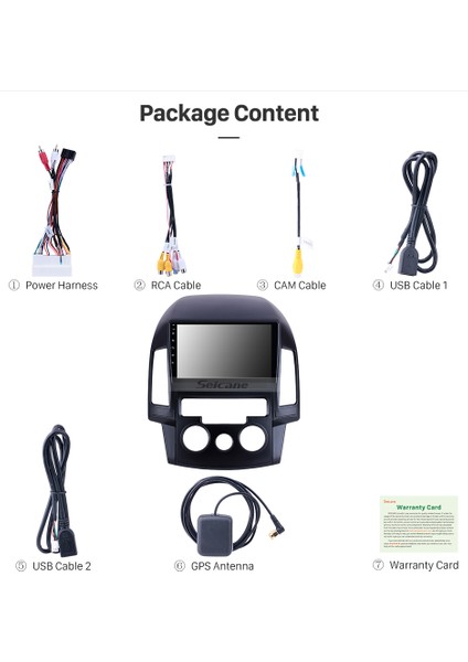 Hyundaı I30 M/C 2009-2012 Multimedya Navigasyon Usb Kamera Carplayer 4 Ram