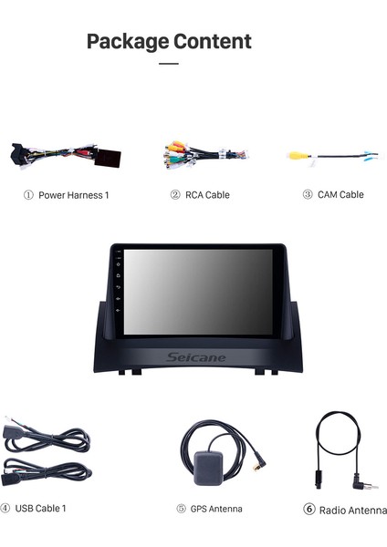 Renault Megane 2 2009-2014 Multimedya Navigasyon Usb Kamera Carplayer 4 Ram