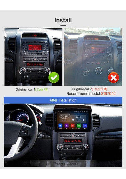 Kıa Sorento 2009-2012 Multimedya Navigasyon USB Kamera Carplayer