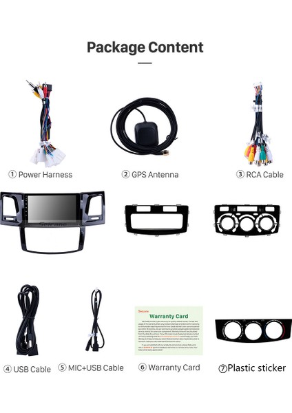 Toyota Hılux A/C 2008-2014 Multimedya Navigasyon Usb Kamera Carplayer 4 Ram
