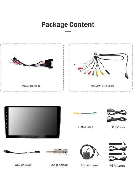Ford Mondeo Manuel A/c 2007+ Multimedya Navigasyon USB Kamera Carplayer 4 Ram
