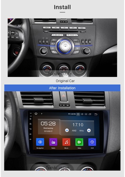 Mazda 3 2010-2013 Multimedya Navigasyon Usb Kamera Carplayer 6 Ram