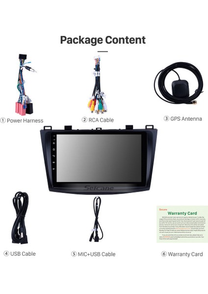 Mazda 3 2010-2013 Multimedya Navigasyon Usb Kamera Carplayer 6 Ram