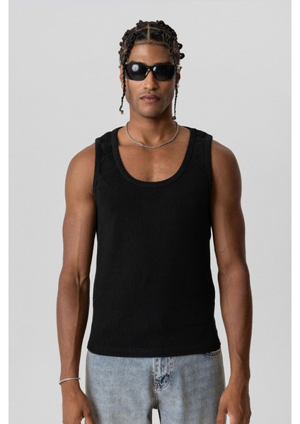 Basıc Tank Top Kaşkorse Atlet Siyah fiyatları