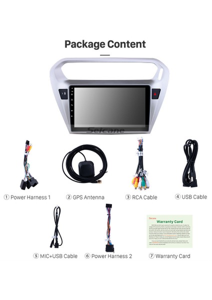 Peugeot 301 2014+ Multimedya Navigasyon Usb Kamera Carplayer 4 Ram