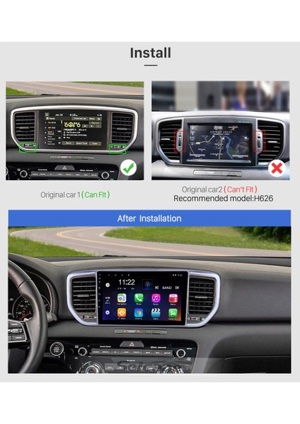 Kıa Sportage 2019+ Multimedya Navigasyon Usb Kamera Carplayer 6 Ram