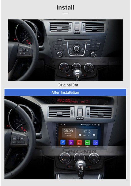 Mazda 5 2011+ Multimedya Navigasyon Usb Kamera Carplayer 6 Ram