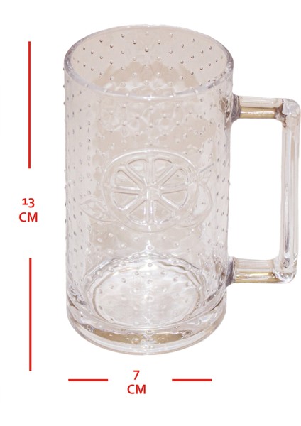 Cam Kupa Meyve Figürlü Kulplu Uzun Meşrubat Bardağı 375 ml fiyatları