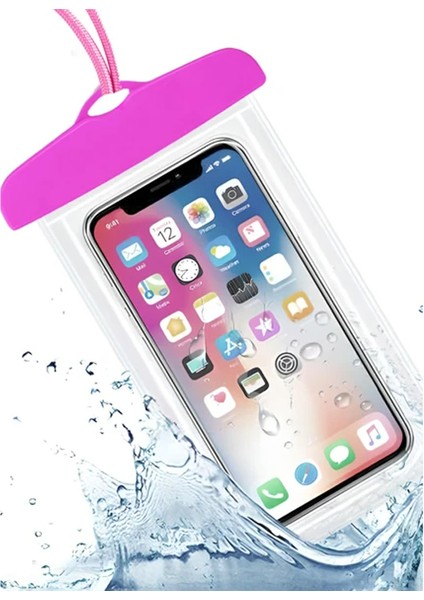 Telefon Kılıfı 7,2" Yağmur Önleyici Pembe